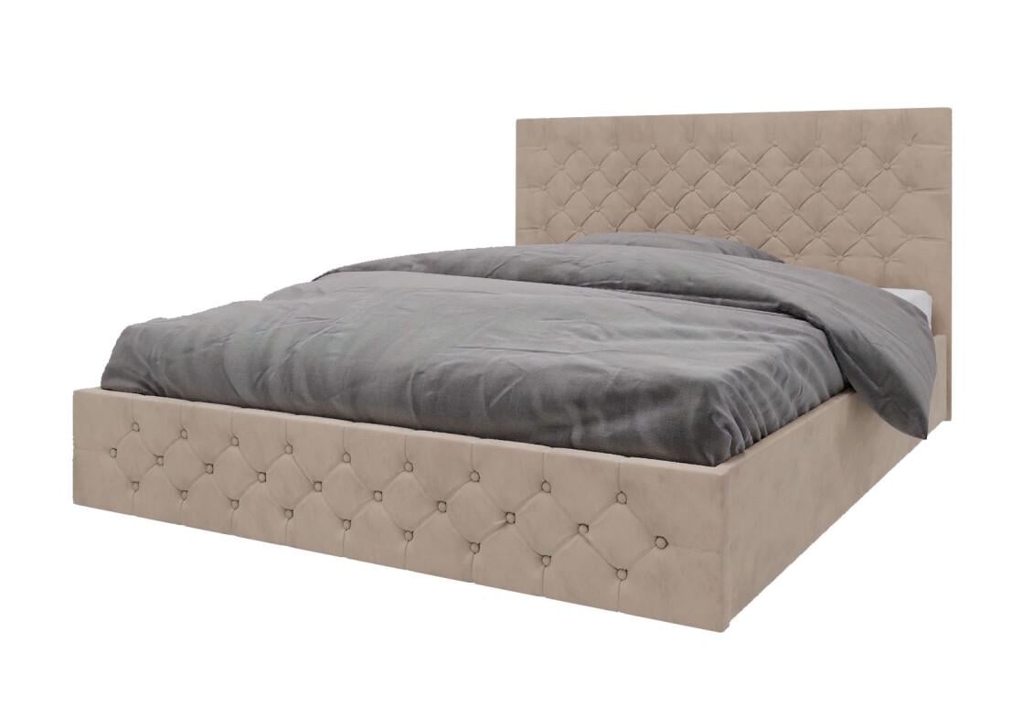 Кровать классическая двуспальная Arbor Drev Калифорния Лагуна 07 из натурального дерева сосна с подъемным механизмом 160х200 см Бежевый (48908)