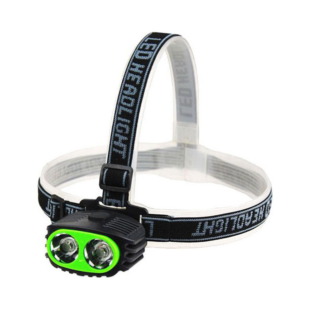 Фонарь налобный для рыбалки и туризма Bailong BL-902 Черно-зеленый (iz12489)