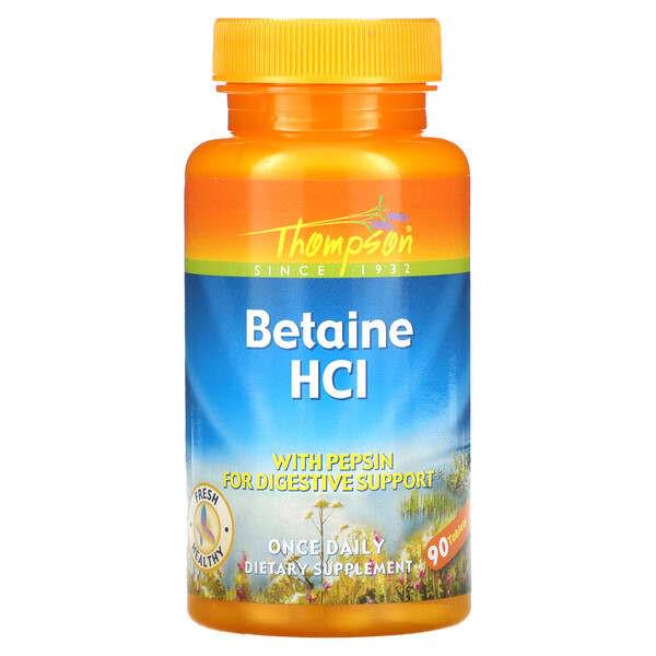 Бетаїн і пепсин Thompson Betaine HCl Pepsine 90 таб. (1283)