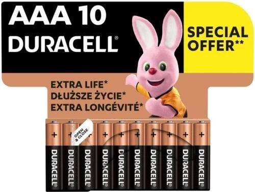 Батарейки Duracell Duralock Basic AAA LR03 1,5V щелочные 10 шт. (MCT-MN2400 10BL)