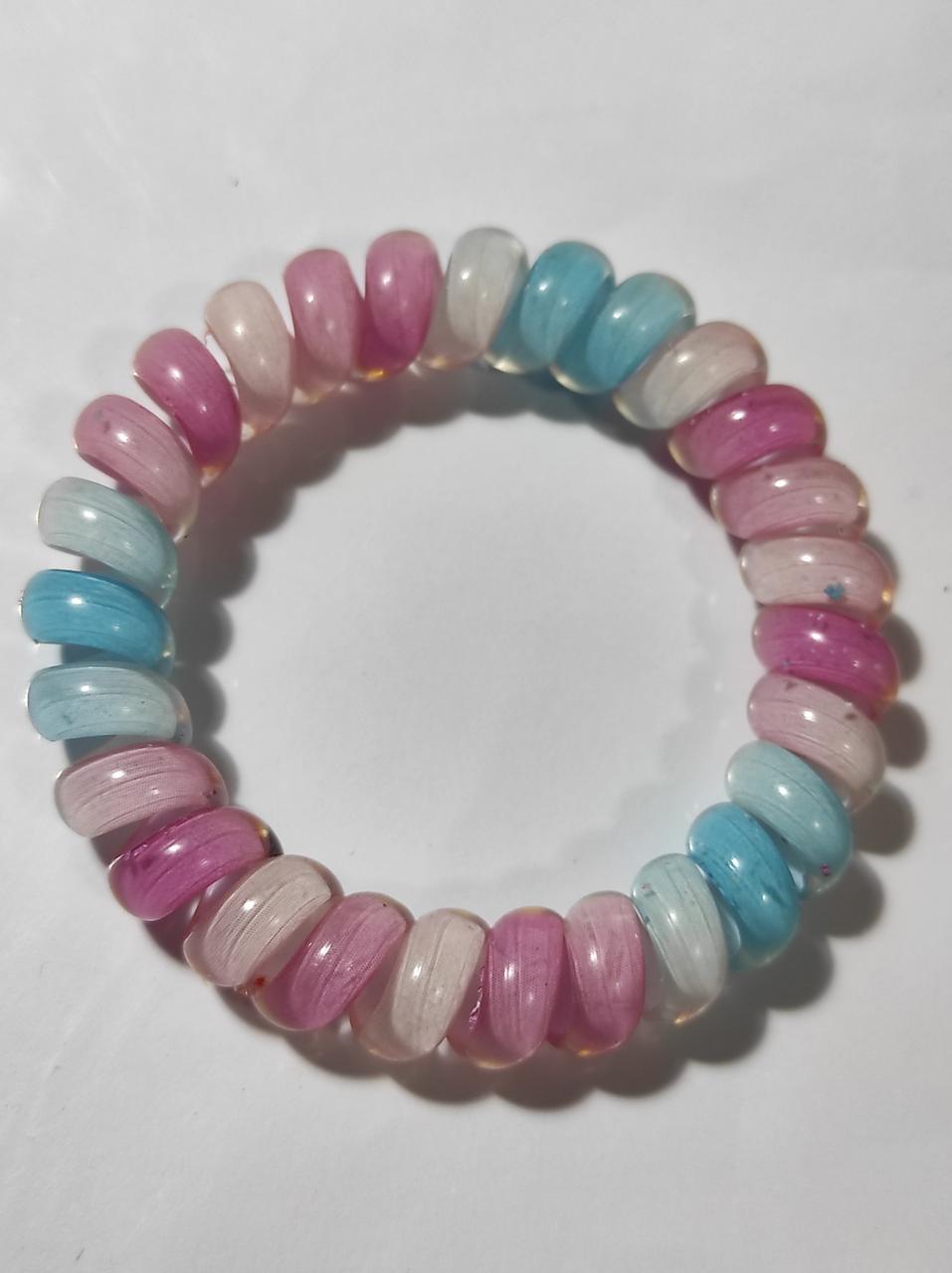 Резинка Спираль толстая с радужным рисунком 5,5 см Розовый (52-4-1794-Р)