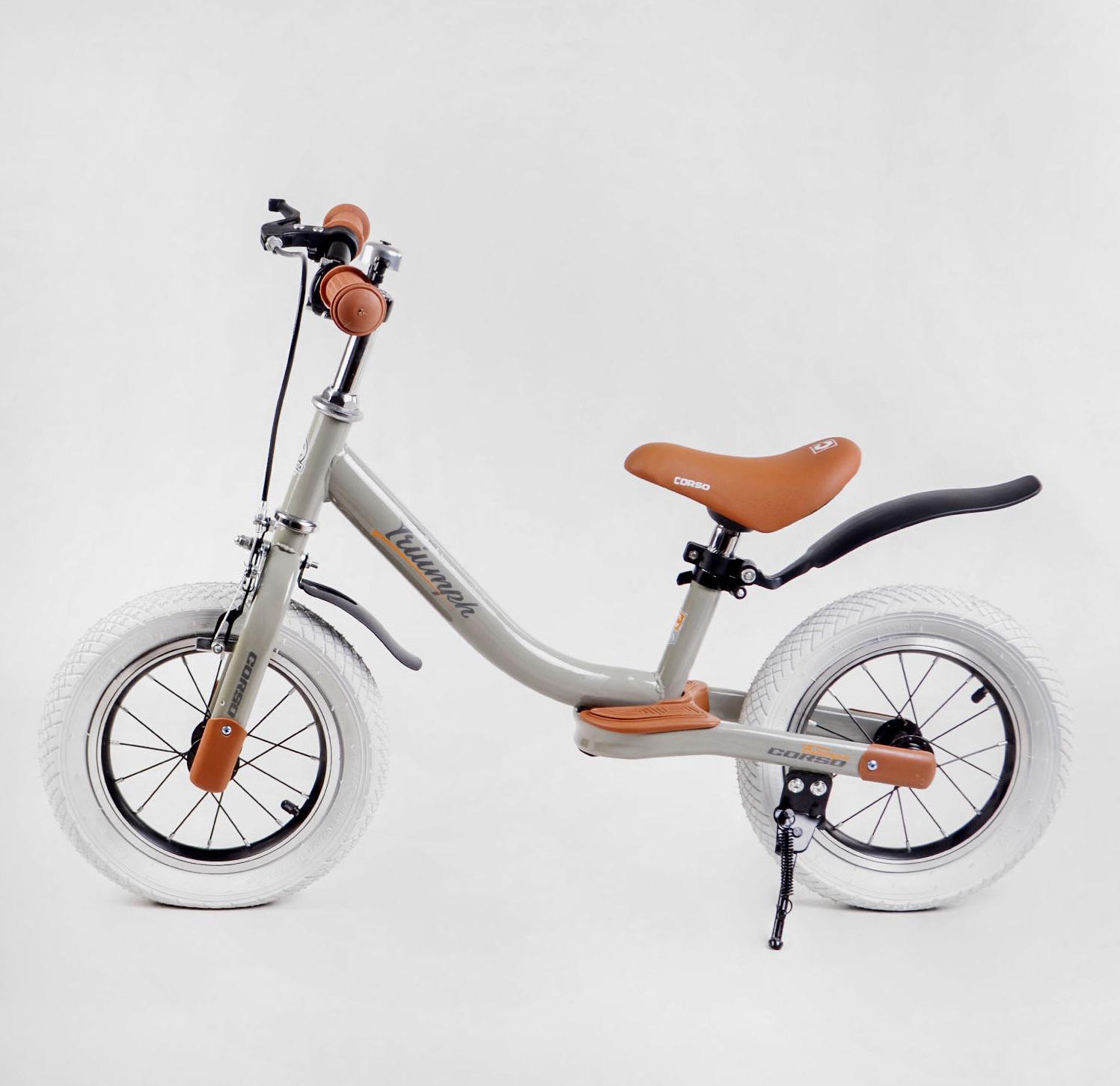 Біговел Corso Triumph (сталева рама, надувні колеса 12"). Grey - 114319