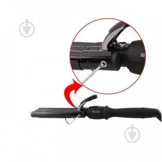 Потрійна плойка для волосся Pro Mozer MZ-6621 Чорний - фото 5