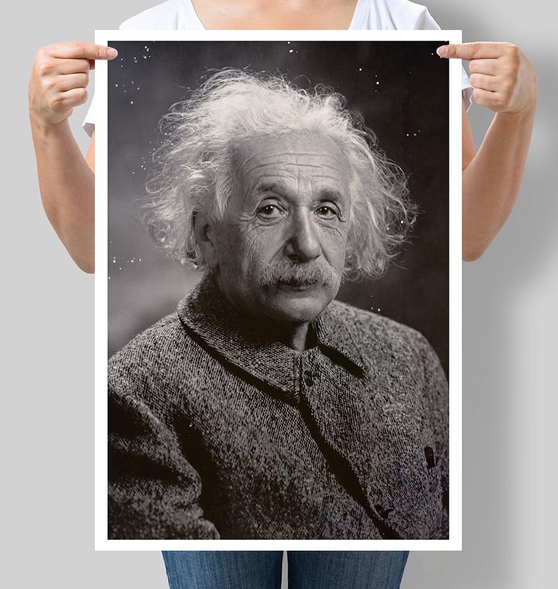 Постер мотивирующий Эйнштейн 42х60 см (М030)