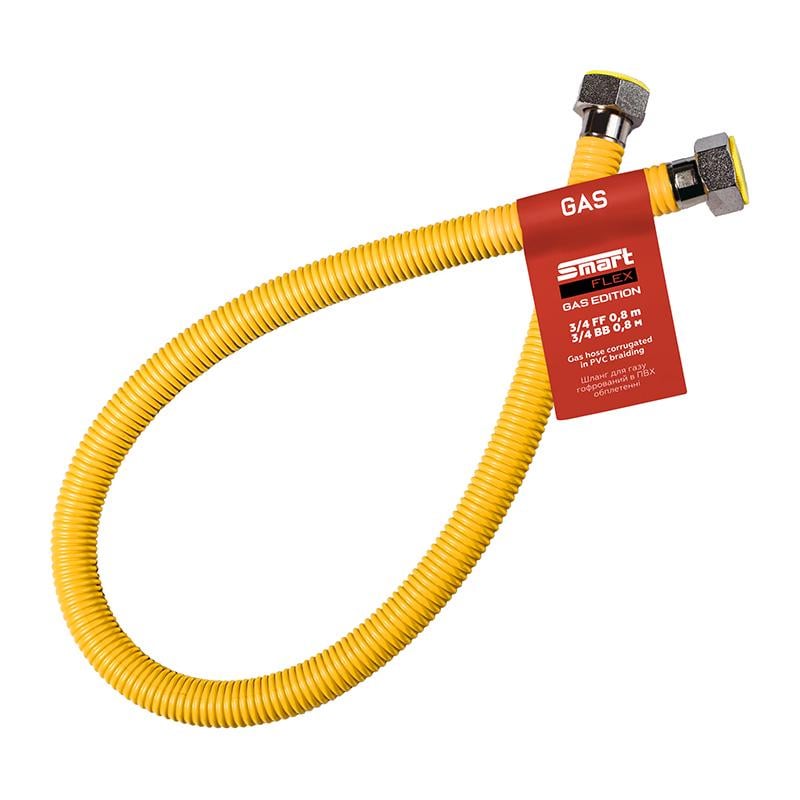 Шланг газовый гофрированный SmartFlex ВВ 3/4" 80 см (64515) Шланг газовый гофрированный SmartFlex ВВ 3/4" 80 см (64515)
