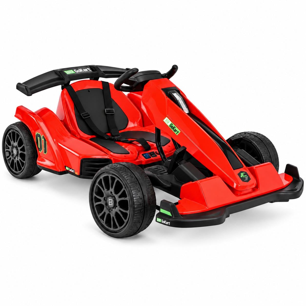 Детский электрокарт Samat F1 SMT-009 12V 7 Ач 2x35 Вт с пультом и ремнями Красный (17998)