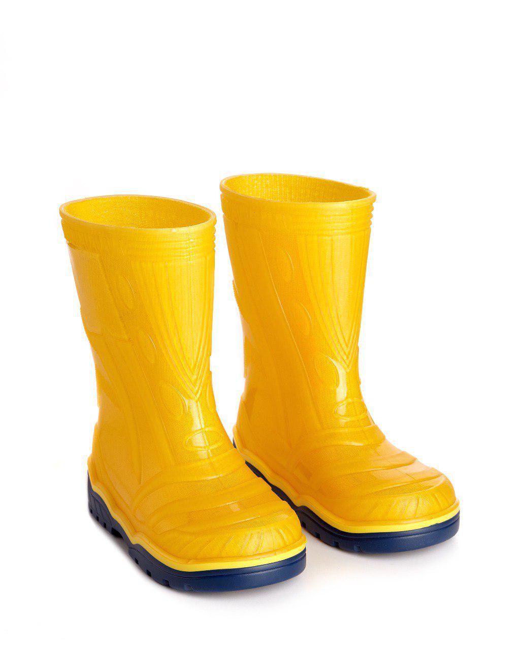 Дитячі гумові чоботи для дівчинки і для хлопчика Litma р. 24 NEON Жовтий