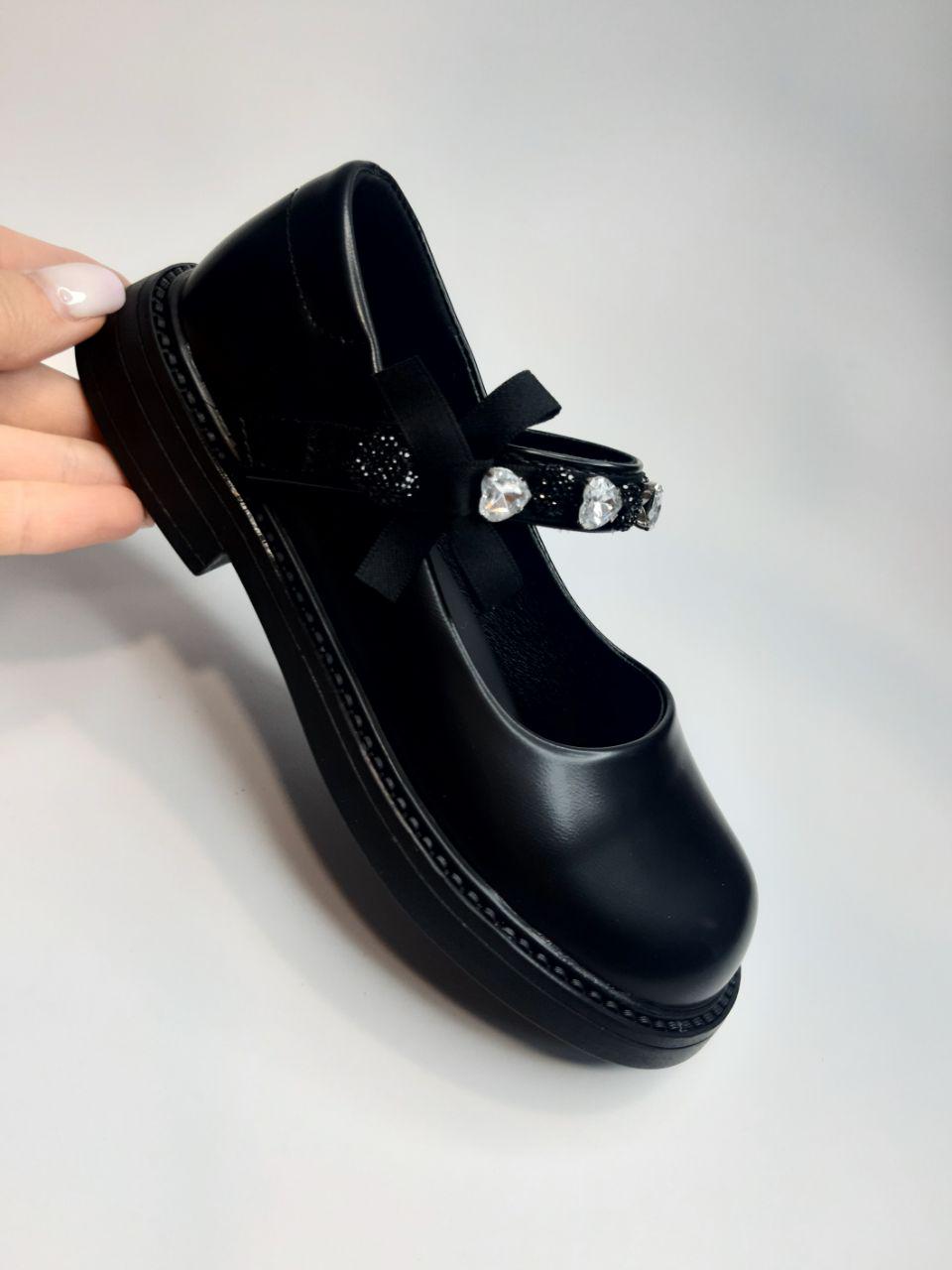 Туфлі дитячі Clibee для дівчинки р. 31 19 см Чорний (637 black) - фото 2 Туфлі дитячі Clibee для дівчинки р. 31 19 см Чорний (637 black) - фото 2