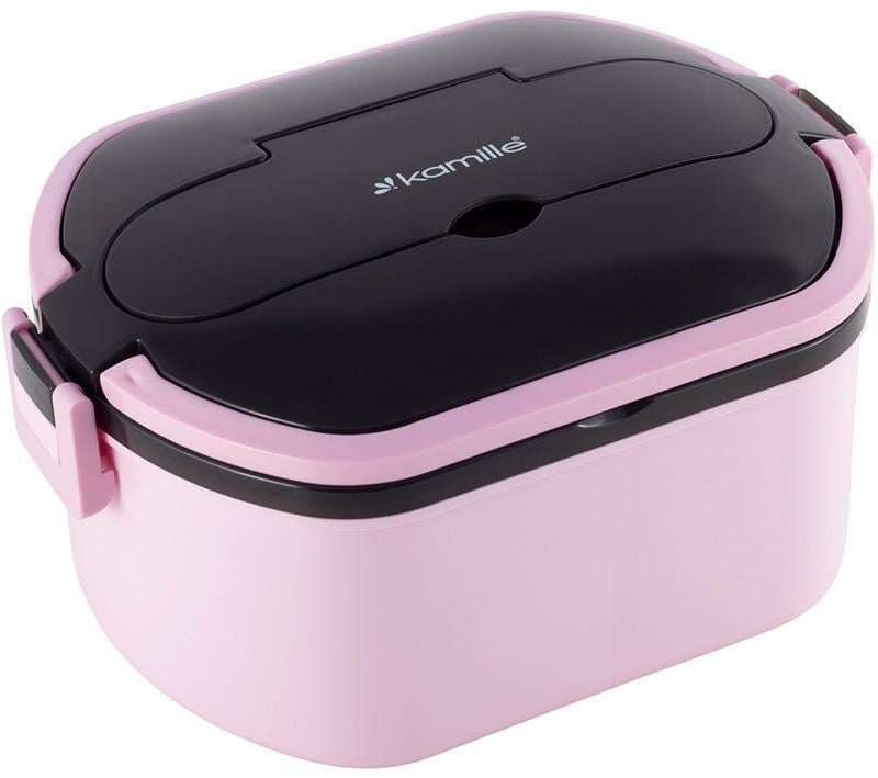 Ланч-бокс Kamille Snack пластик и нержавеющая сталь 750 мл Розовый