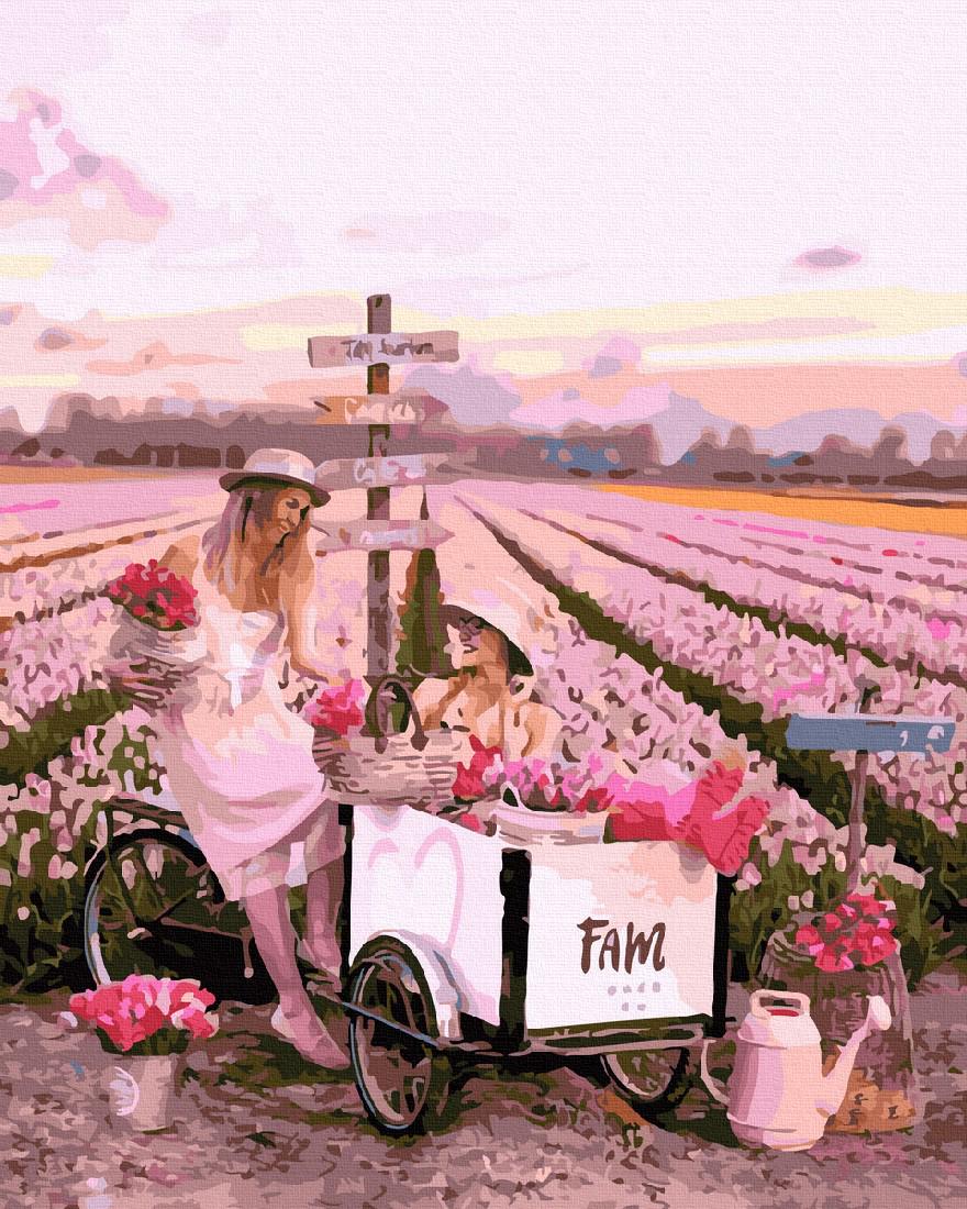 Картина по номерам Rainbow Art Тюльпановое поле GX38330 40х50 см