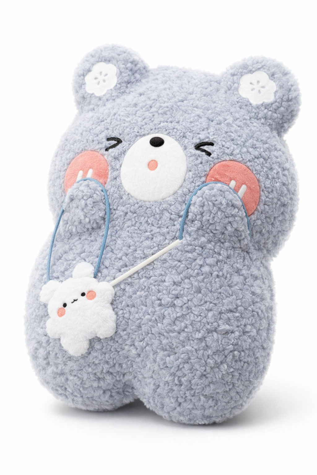 Міні-грілка для гарячої води з плюшевим чохлом/штучне хутро 350 мл Блакитний (32122900)