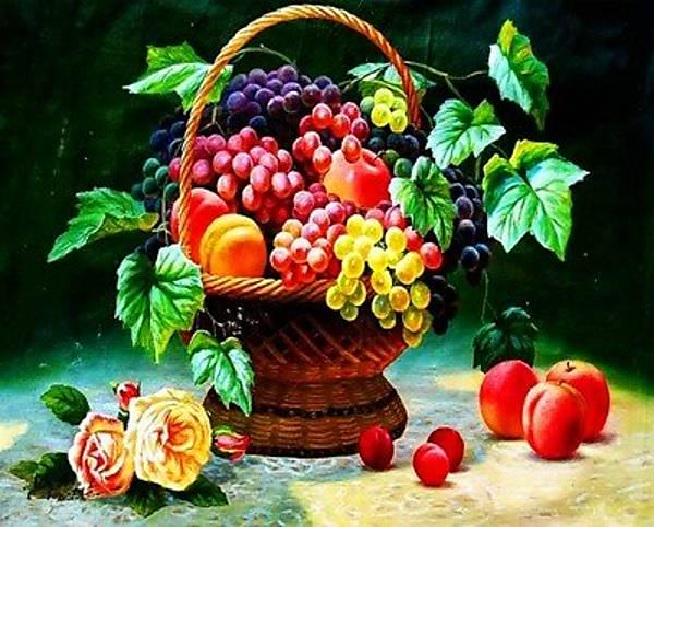 Алмазна мозаїка TK Group Кошик з фруктами розмір 50х40 см (GA73295)