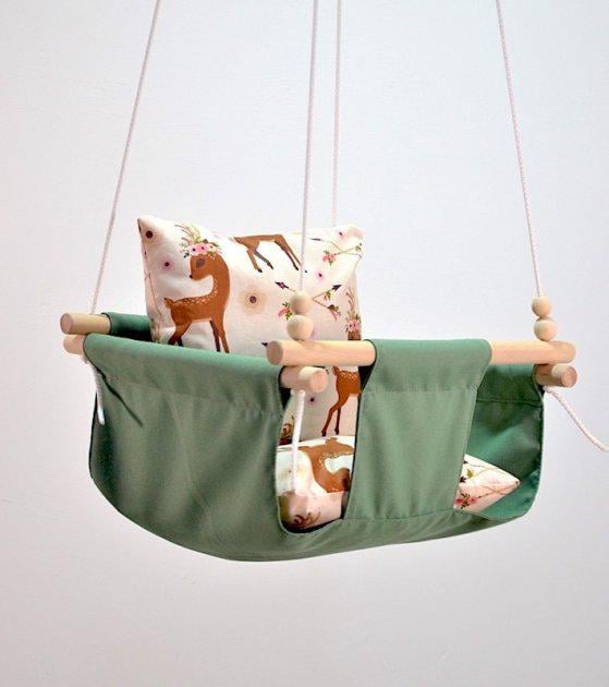 Дитяча гойдалка Infancy Оленята Оливкова (9675731)