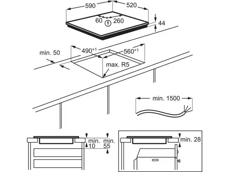 Варочная поверхность индукционная AEG TI64IG00FB - фото 2