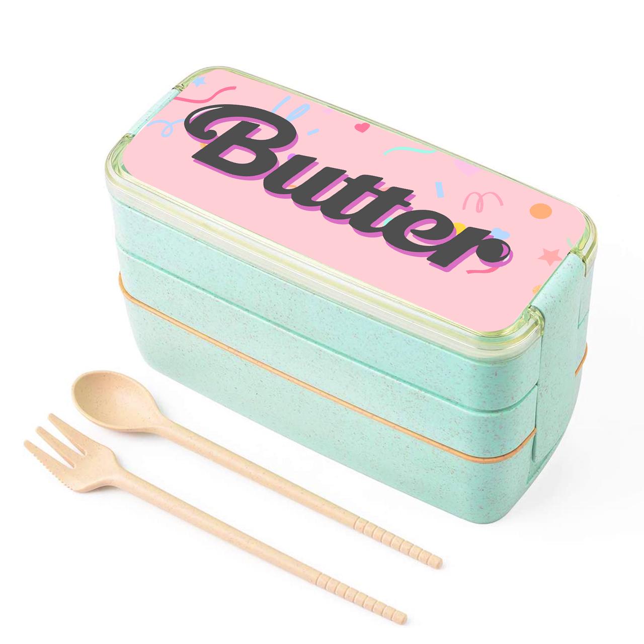 Ланч-бокс Butter BTS 900 мл с вилкой и ложкой Мятный (34713-3274-MT)