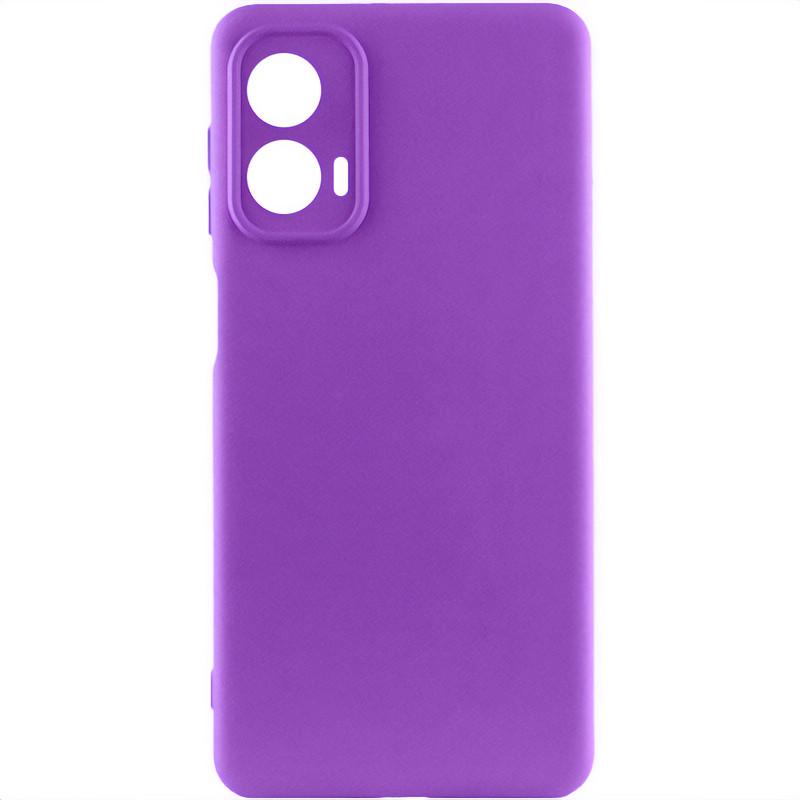 Противоударный чехол Silicone Cover Lakshmi Full Camera (AA) для Motorola Moto G85 фиолетовый