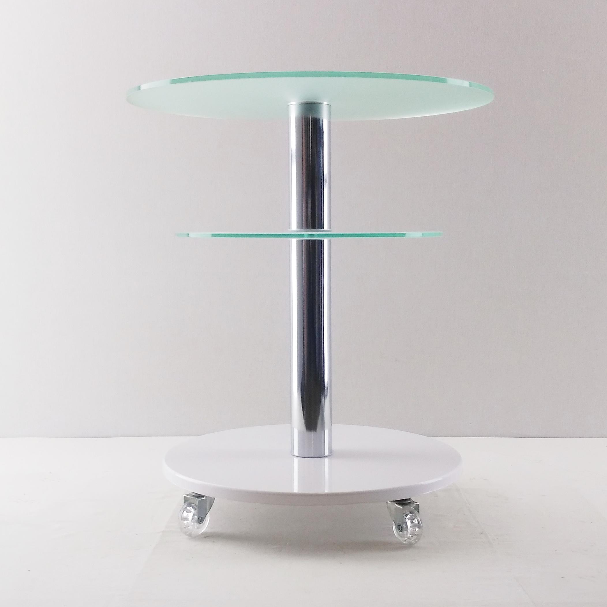 Стол журнальный стеклянный Commus Bravo Light K satin-white-chr60 Белый (444810196) - фото 6 Стол журнальный стеклянный Commus Bravo Light K satin-white-chr60 Белый (444810196) - фото 6