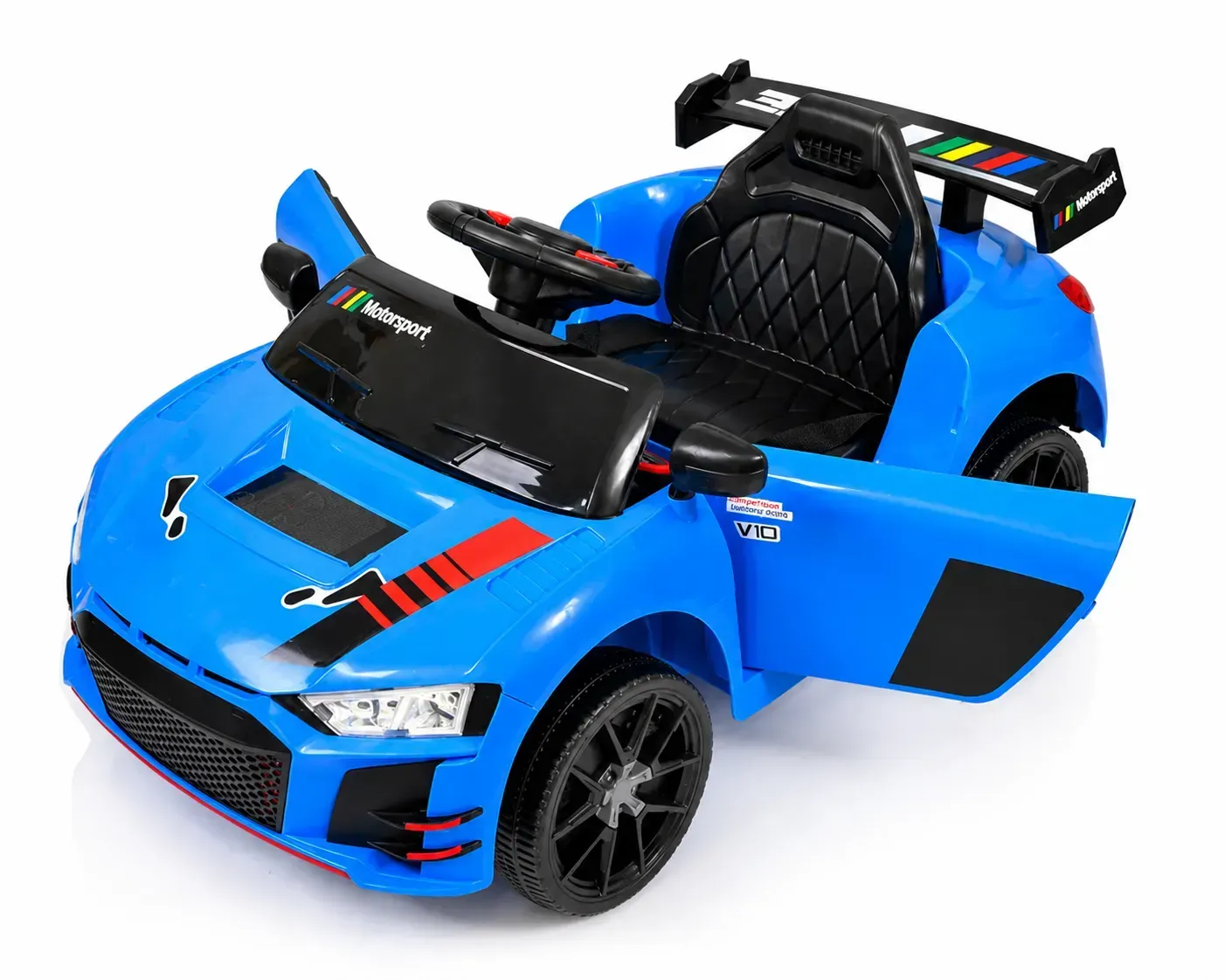 Детский электромобиль PRIMA CAR Cabrio 6V 5Ah аккумуляторный с пультом/LED-фарами/музыкой и спойлером Синий (36486625) Детский электромобиль PRIMA CAR Cabrio 6V 5Ah аккумуляторный с пультом/LED-фарами/музыкой и спойлером Синий (36486625)
