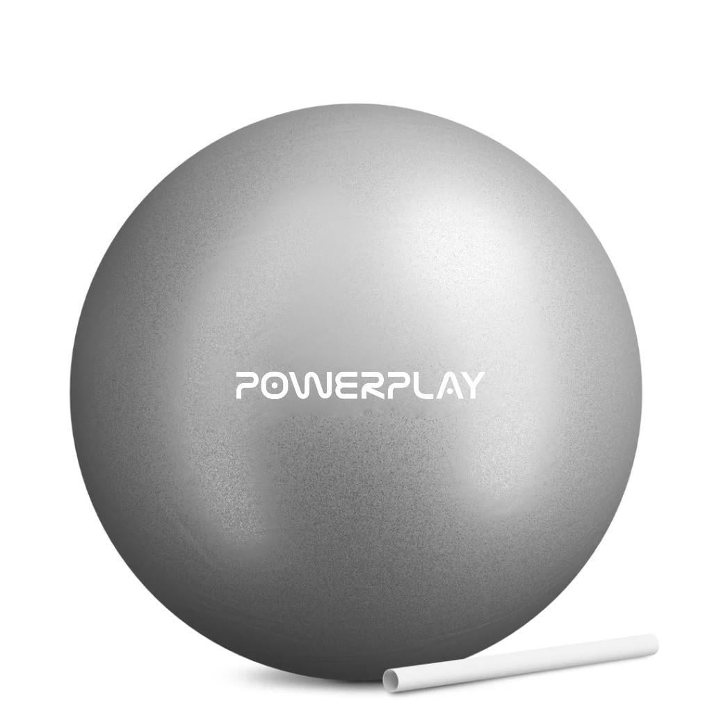 М'яч для пілатесу, йоги та реабілітації PowerPlay PP_4415 Body Shape Ball 22 см Сірий (3070041687)