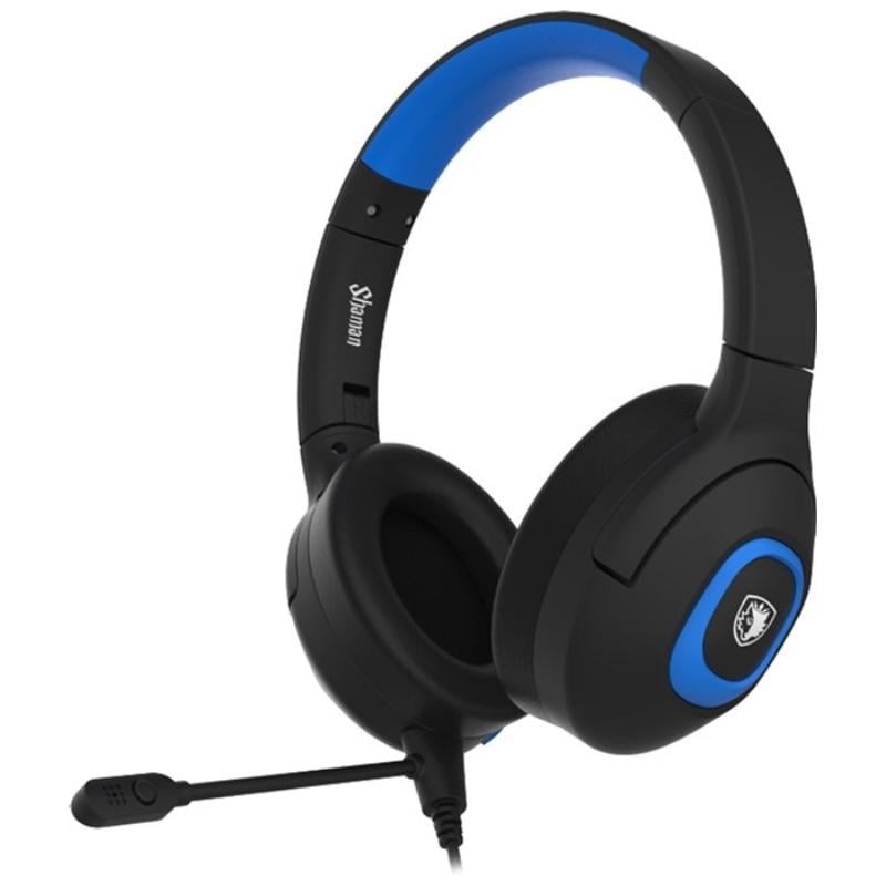 Гарнитура проводная Sades SA-724 Shaman mini-Jack 3,5 мм Blue (sa724blj)