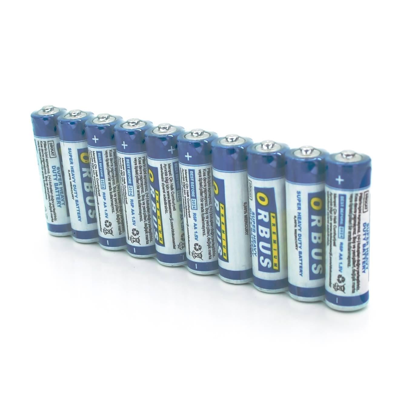 Батарейка сольова ORBUS Zinc Carbon 1,5V AA/LR06 10 шт. (26166)