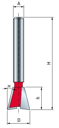 Фреза концевая Freud 22-10508P D15,8 h22,2 H54,2 (22-10508P) - фото 3