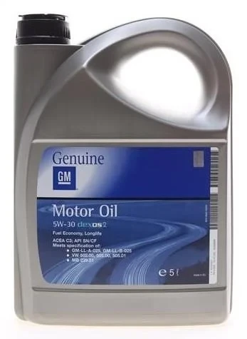 Моторная смазка GM DEXOS 2 5W-30 5 л (3225811493)