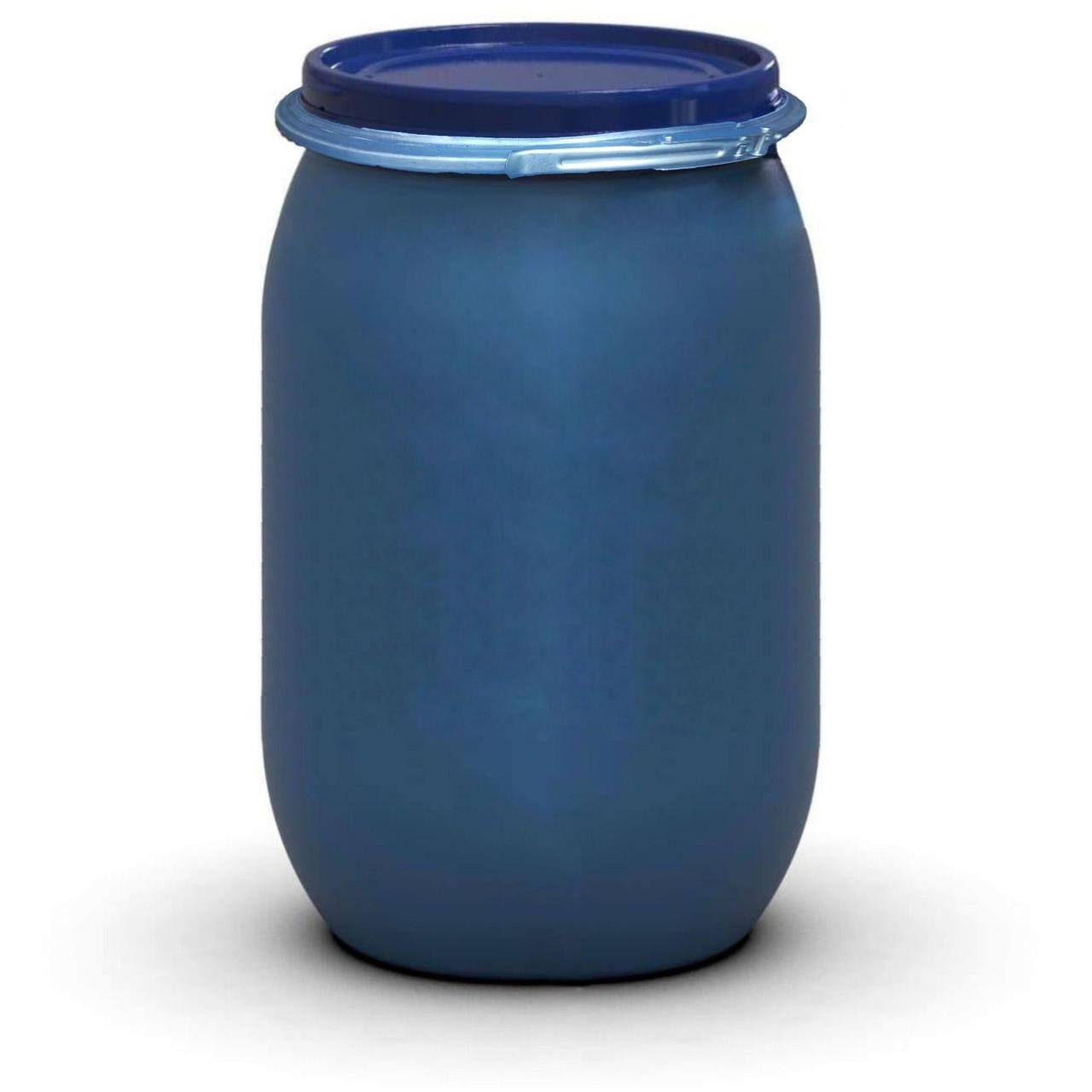 Бочка пластикова Litolan із металевим хомутом герметична харчова 210 л - фото 1