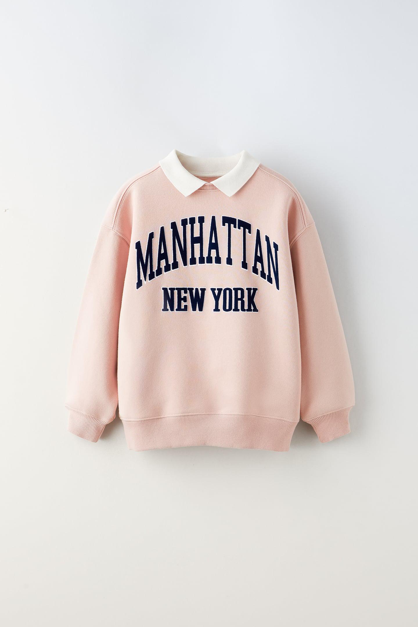 Свитшот для девочки Zara с воротником 152 см Розовый (0208600620)