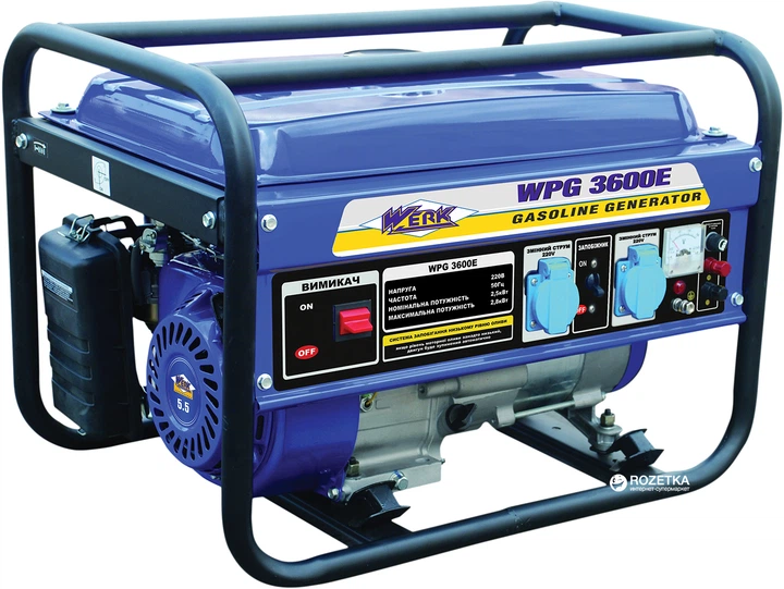 Генератор бензиновый WERK WPG6500 5–5,5 кВт 220 В