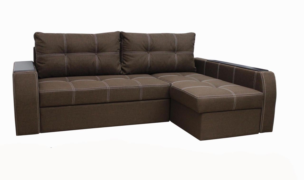 Диван кутовий Garnitur.plus Барон 95х250х100 см Коричневий (DP-2) - фото 2 Диван кутовий Garnitur.plus Барон 95х250х100 см Коричневий (DP-2) - фото 2