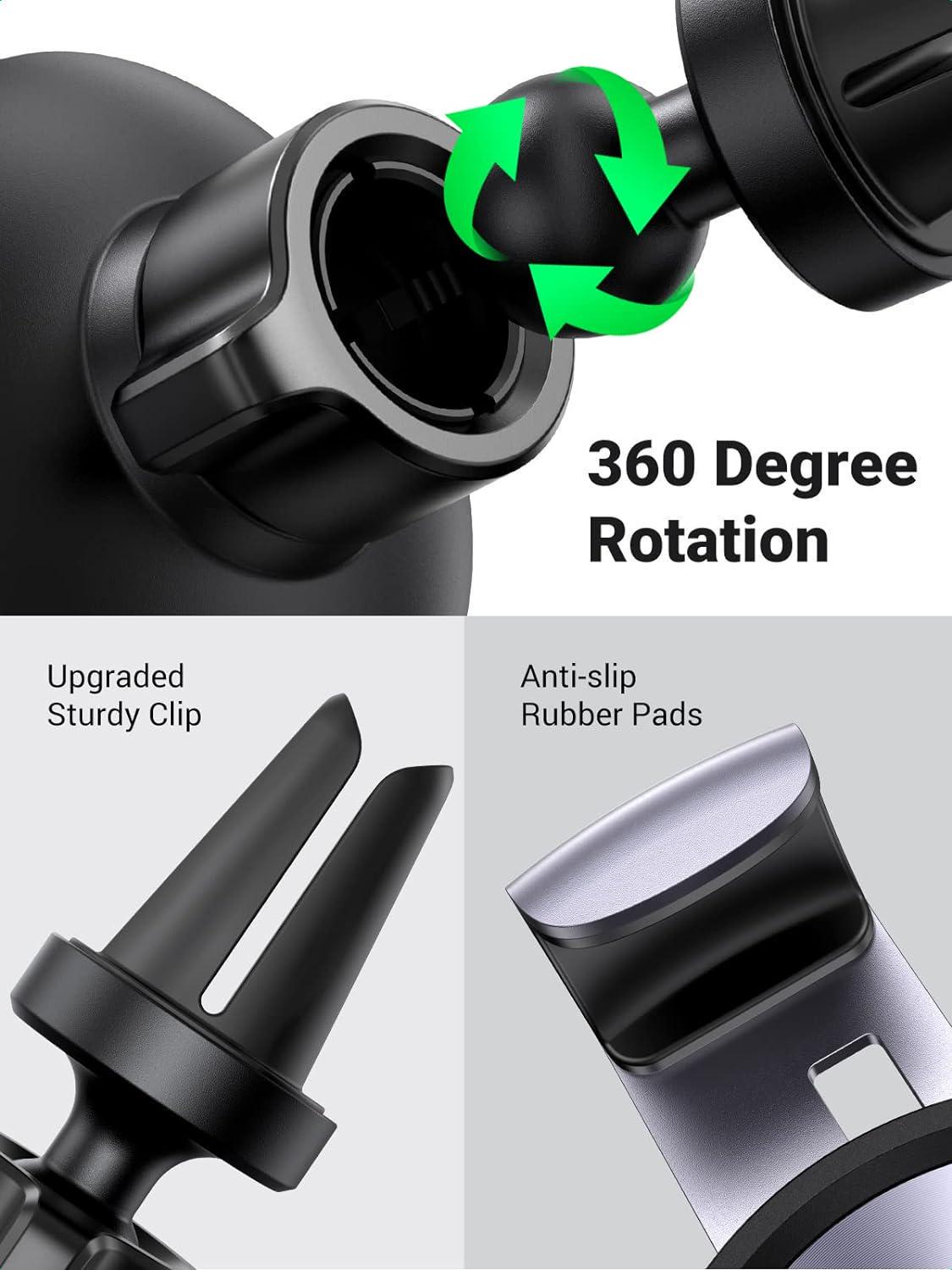 Держатель автомобильный UGREEN 360° Черный (50564) - фото 4 Держатель автомобильный UGREEN 360° Черный (50564) - фото 4