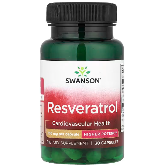 Ресвератрол Swanson Resveratrol Higher Potency 250 мг 30 капсул