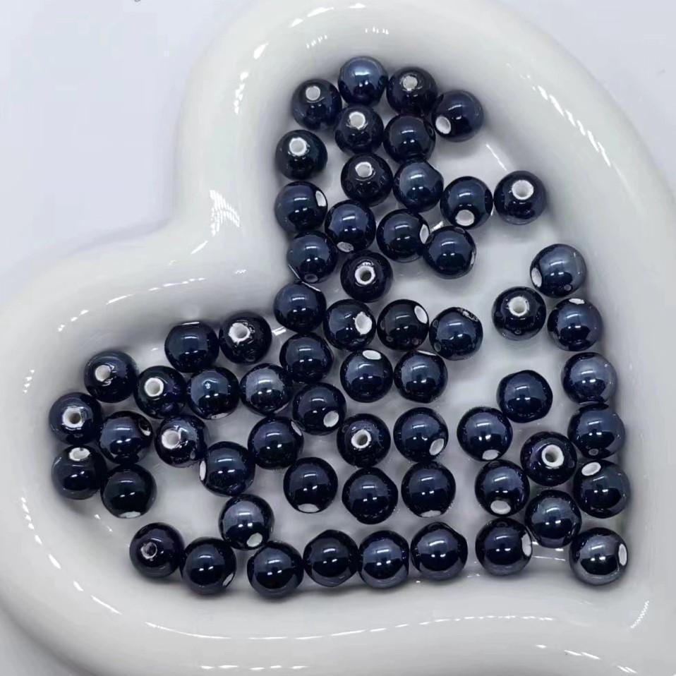 Бусины Шар керамические 6 мм 5 шт. Черный (КБ0006ш06)