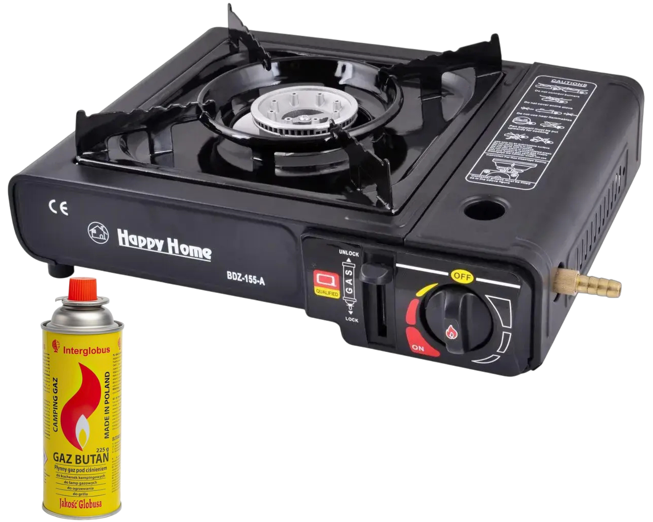 Газовая туристическая плита Happy home в кейсе с газовым баллоном 1 шт. (29621387)