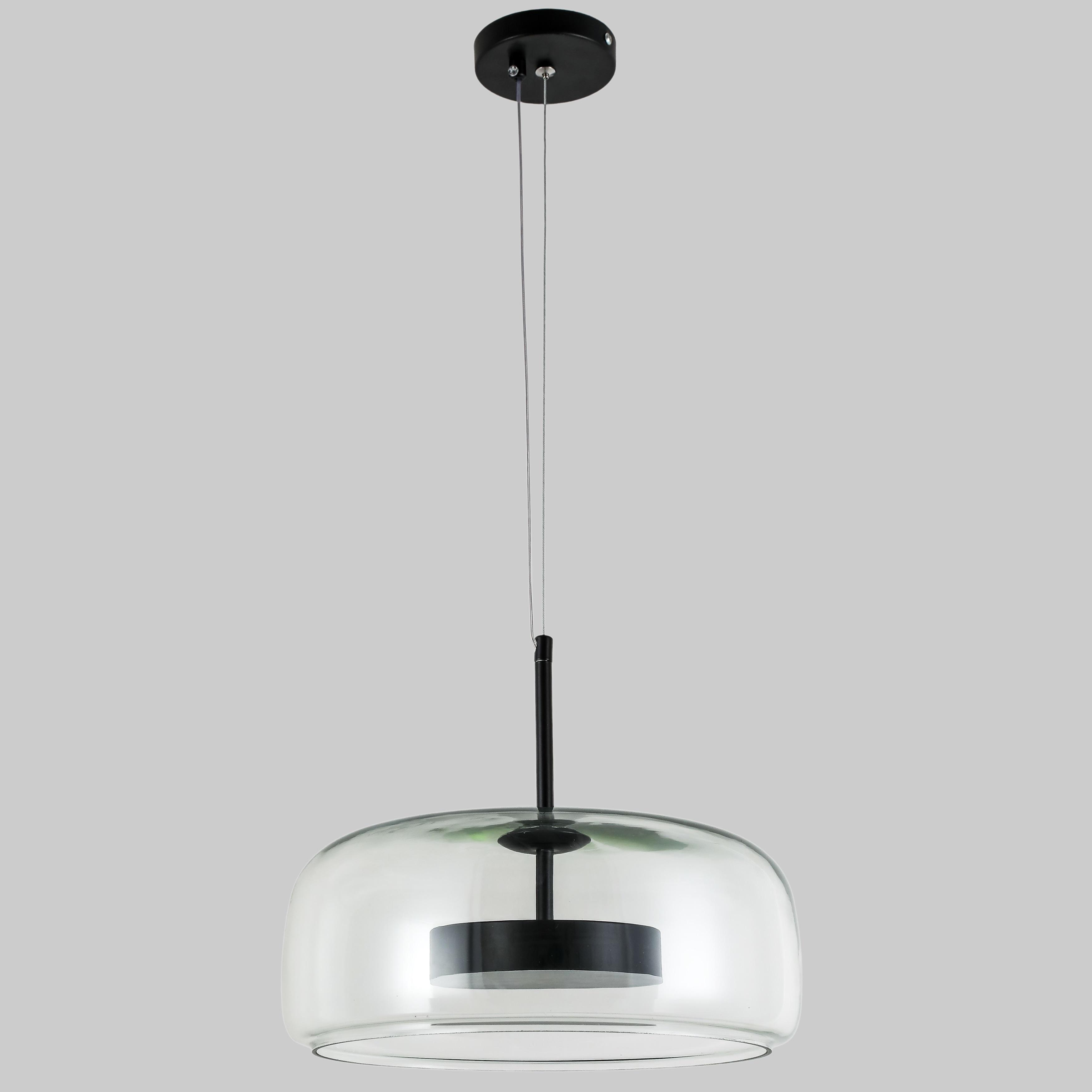 Підвіс Led з прозорим плафоном 9W Чорний (909-XL158-1 330 BK+CL)