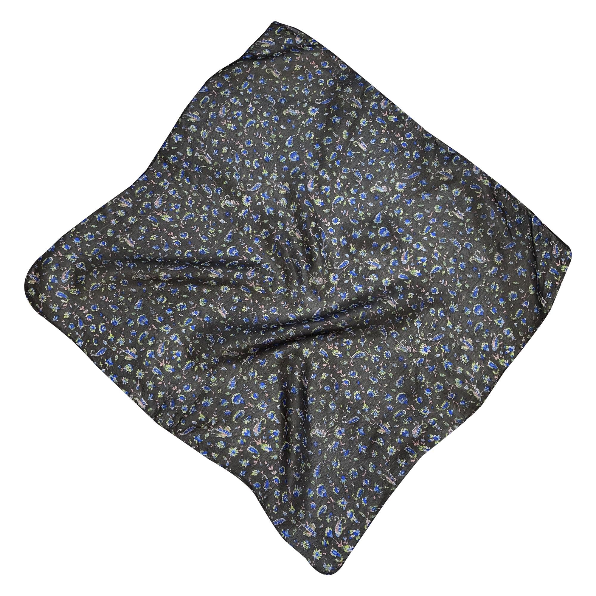 Платок шелковый Silk Route 50х50 см Чёрный (1403)