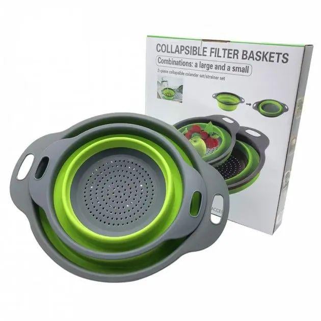 Дуршлаг силиконовый складной Collapsible filter baskets d 20 см (opt-20053)