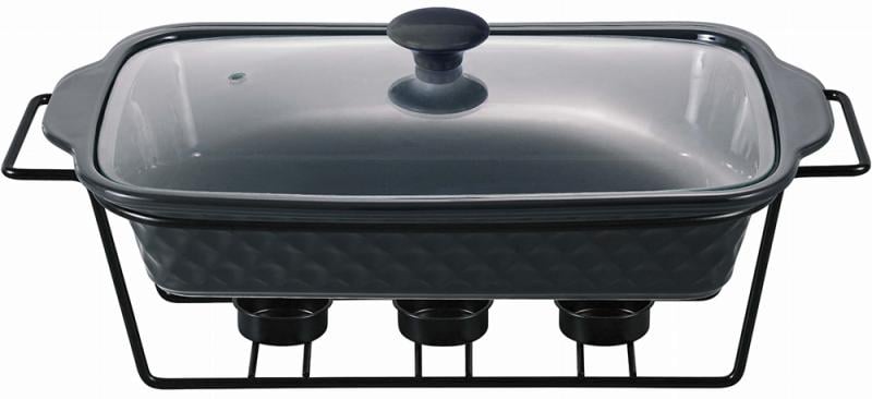 Мармит Kamille Golden Heat керамический с подставкой и подогревом 3 л 41х24х11 см