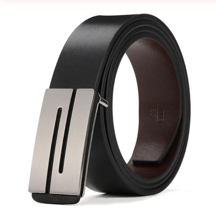 Кожаный мужской ремень Primolux PPS c пряжкой гвоздик Silver (1038744580)