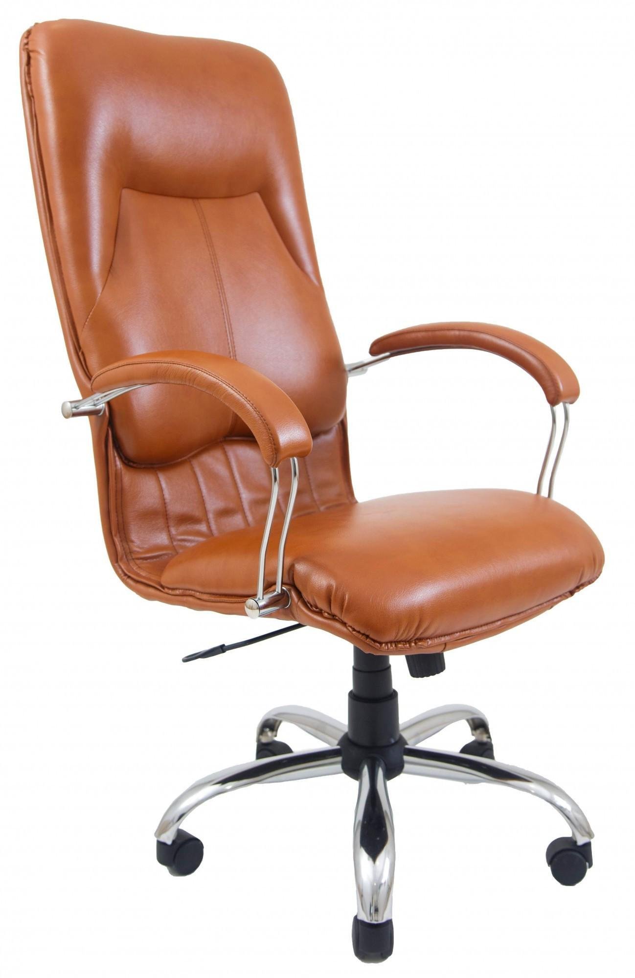 Кресло офисное компьютерное Nicosia Fly 2212 Хром М1 Tilt Коричневый