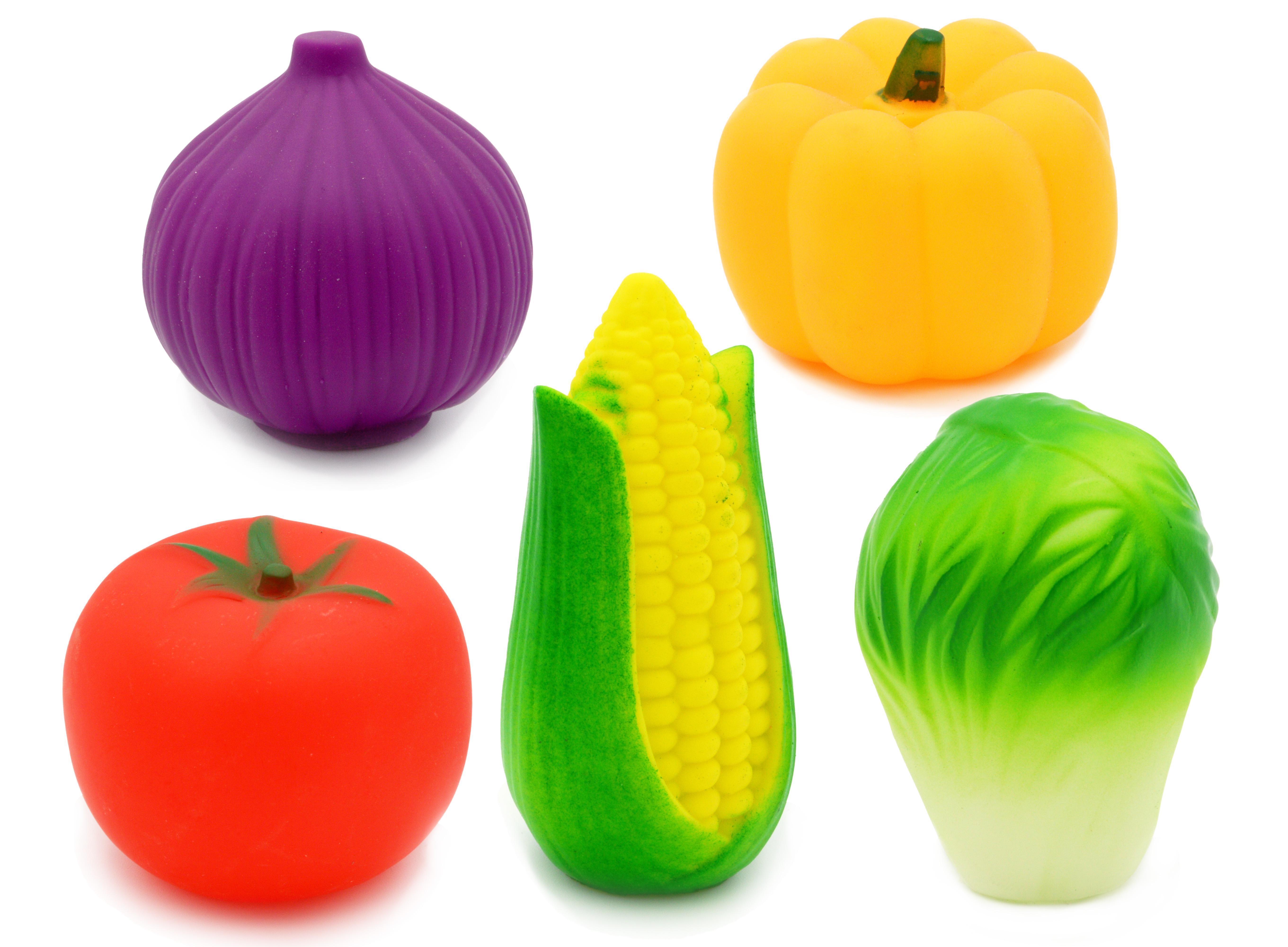 Игрушки брызгалки Овощи 5в1 (0021)