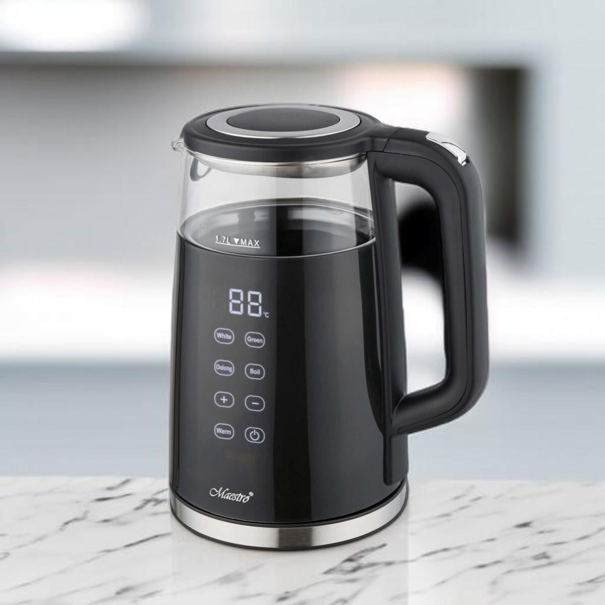 Електрочайник Maestro MR-049 сенсорна панель подвійний корпус 1,7 л 2200 Вт Чорний (32503381)