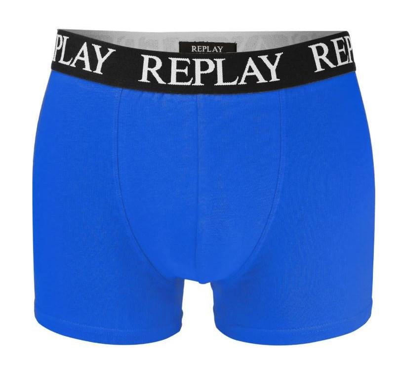 Труси боксери чоловічі анатомічні Replay 2 шт. M Чорний/Синій (76575786) - фото 4 Труси боксери чоловічі анатомічні Replay 2 шт. M Чорний/Синій (76575786) - фото 4