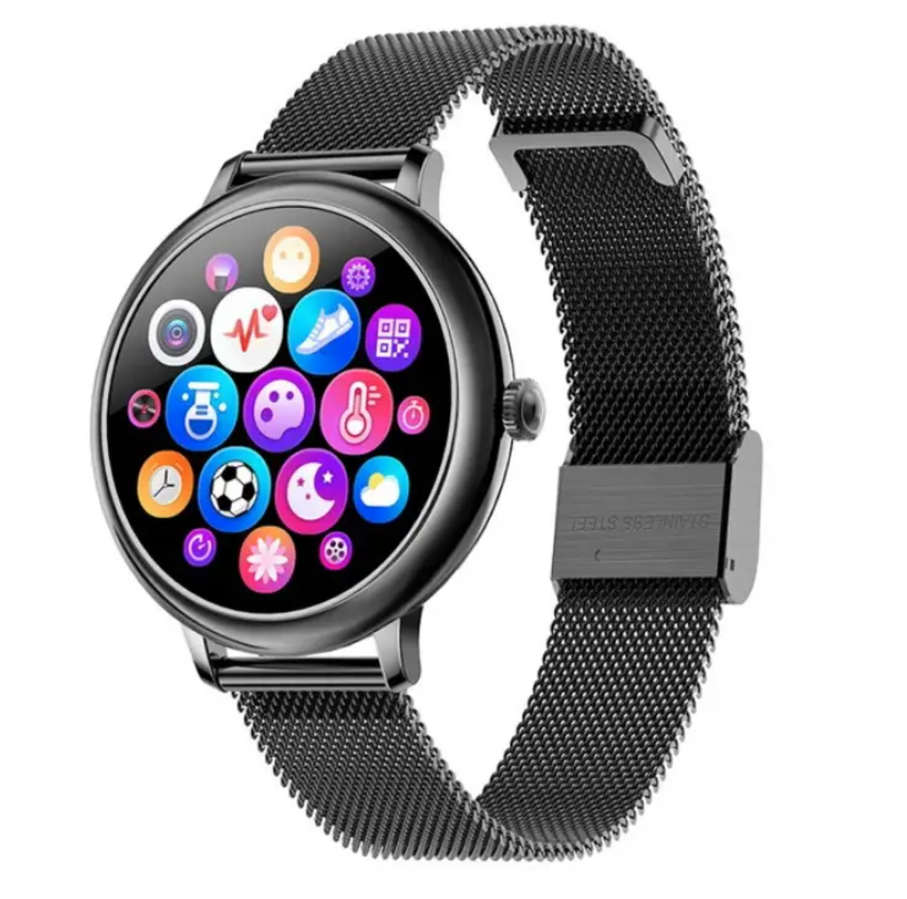 Умные часы Lemfo CF80 Metal с измерением давления и пульсомером Черный