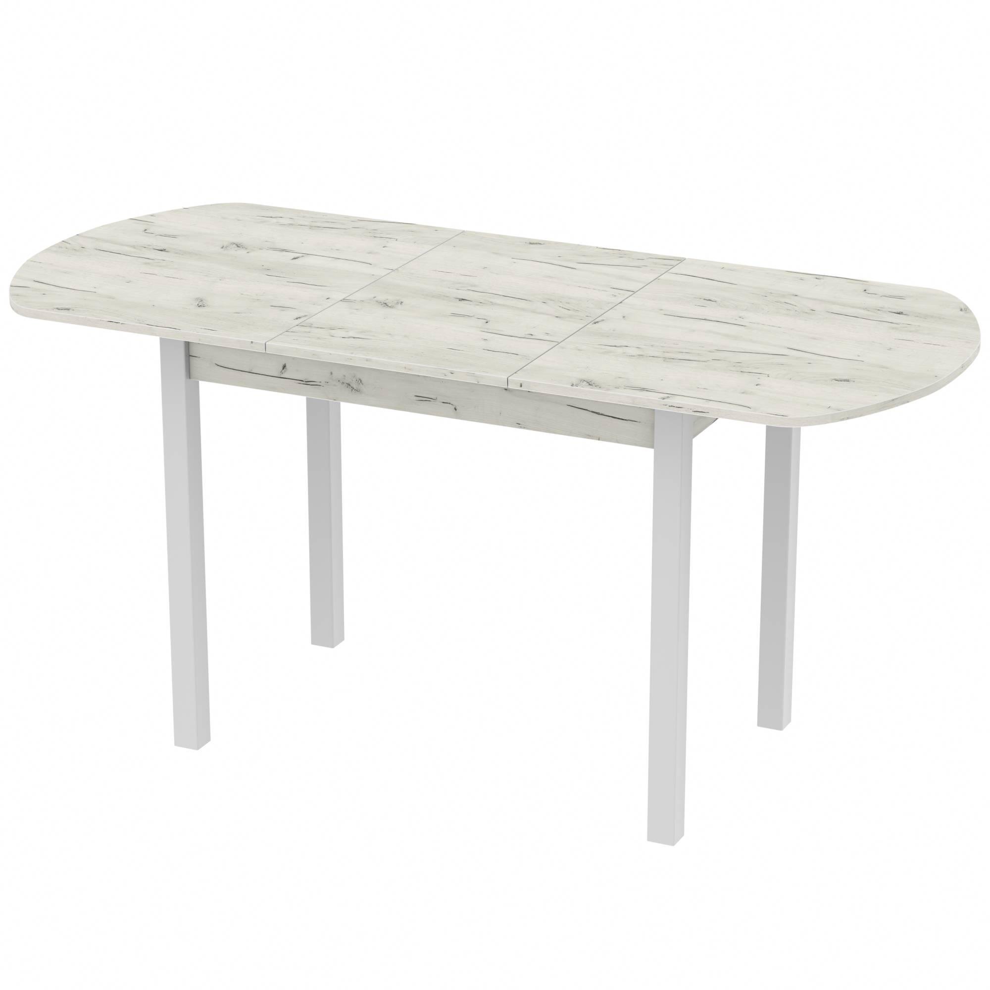 Стол обеденный раздвижной Неман МОДЕРН Дуб крафт белый/Белый (2824838) Стол обеденный раздвижной Неман МОДЕРН Дуб крафт белый/Белый (2824838)