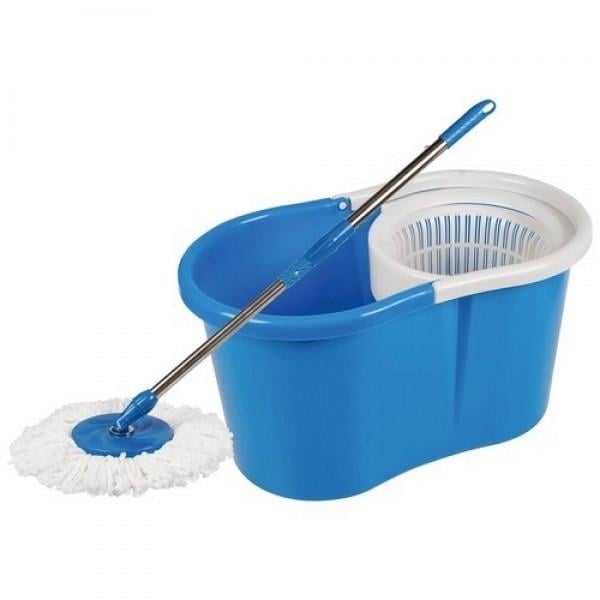 Швабра з турбо віджиманням/відром Scratch Cleaning Mop з кошиком центрифугою 10 л (11163099)