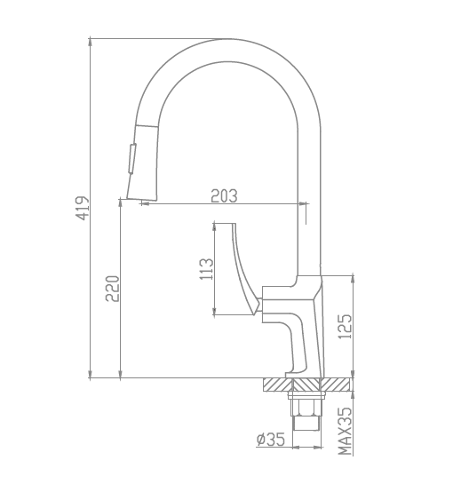 Смеситель для кухни с выдвижным изливом MONE Deluxe KINGDOM 7381381B Black - фото 6 Смеситель для кухни с выдвижным изливом MONE Deluxe KINGDOM 7381381B Black - фото 6