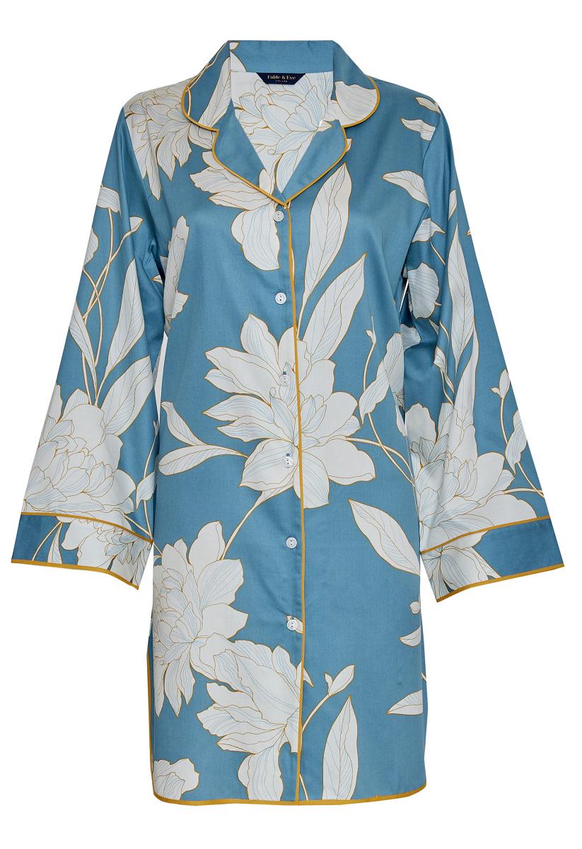 Рубашка ночная FABLE&EVE Greenwish 1982 14/L с цветочным принтом Голубой (5051877488120) - фото 3 Рубашка ночная FABLE&EVE Greenwish 1982 14/L с цветочным принтом Голубой (5051877488120) - фото 3