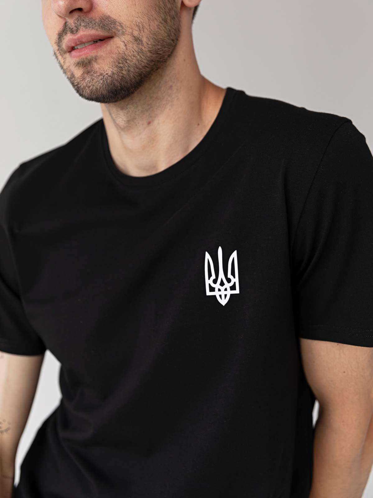 Футболка чоловіча FROMUS з тризубом маленьким XL Чорний (1107-2) - фото 3